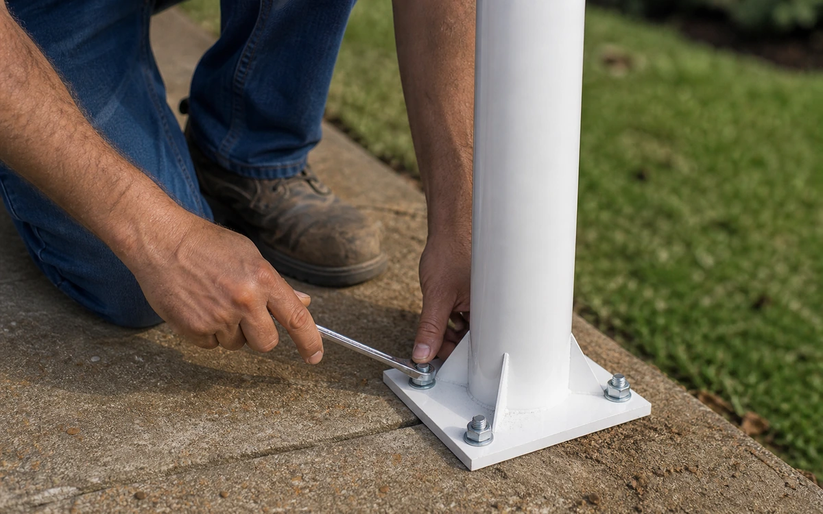 Flag pole installation contractor